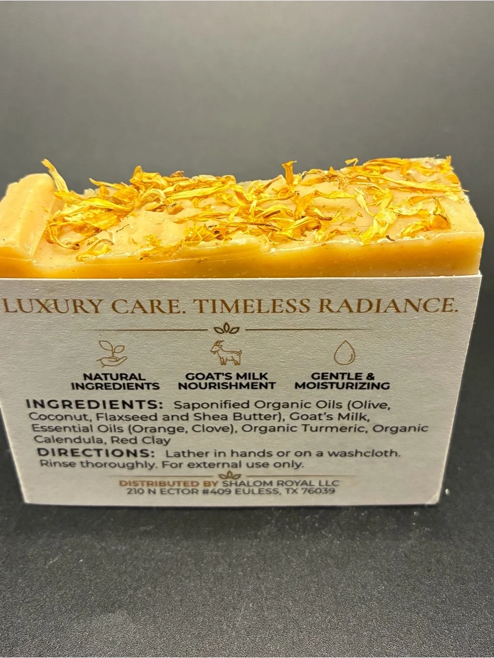 Herbal Sunrise Handmade Goat's Milk Soap - Gold/Yellow